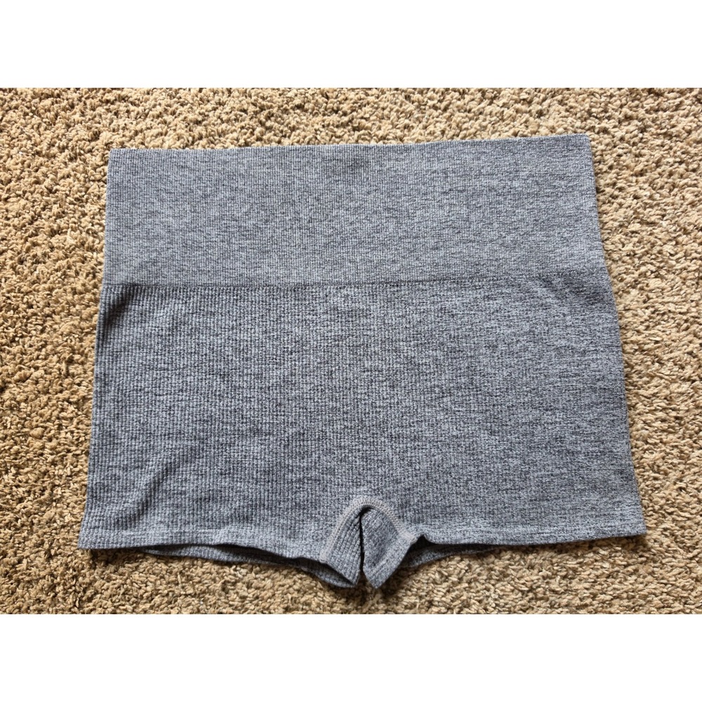 Colsie Womens Gray Marl High Waisted Seamless Lounge Shorts XL RN17730